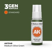 AK Interactive: 3G Acrylic Medium Olive Green 17ml - AK Interactive