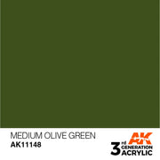 AK Interactive: 3G Acrylic Medium Olive Green 17ml - AK Interactive