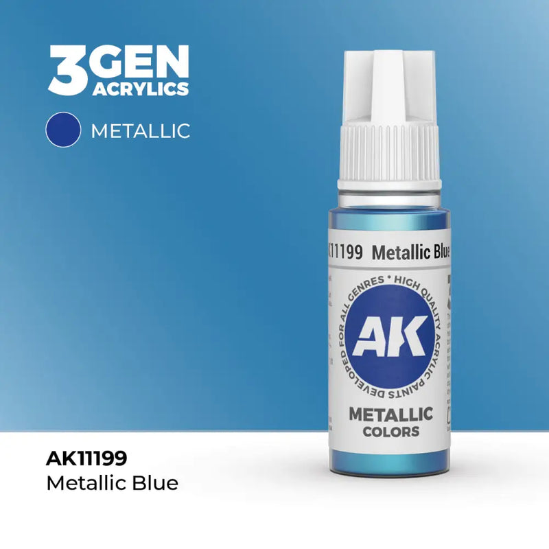 AK Interactive: 3G Acrylic Metallic Blue 17ml - AK Interactive