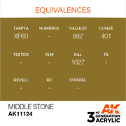 AK Interactive: 3G Acrylic Middle Stone 17ml - AK Interactive