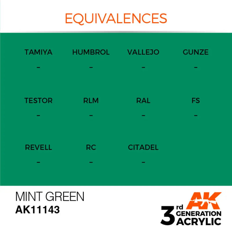 AK Interactive: 3G Acrylic Mint Green 17ml - AK Interactive