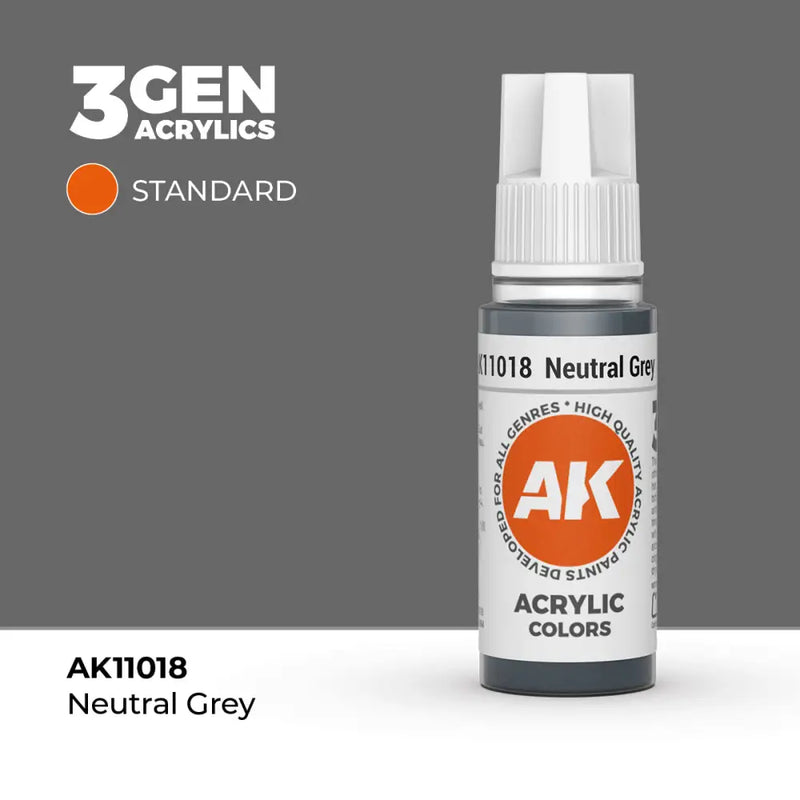 AK Interactive: 3G Acrylic Neutral Grey 17ml - AK Interactive