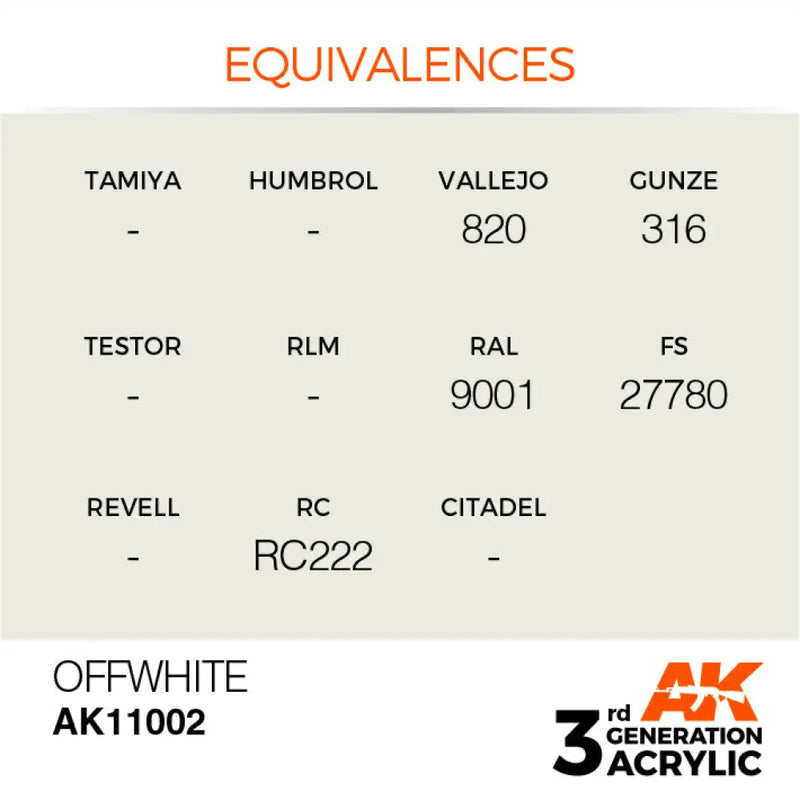 AK Interactive: 3G Acrylic Off-White 17ml - AK Interactive