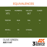 AK Interactive: 3G Acrylic Olive Green 17ml - AK Interactive
