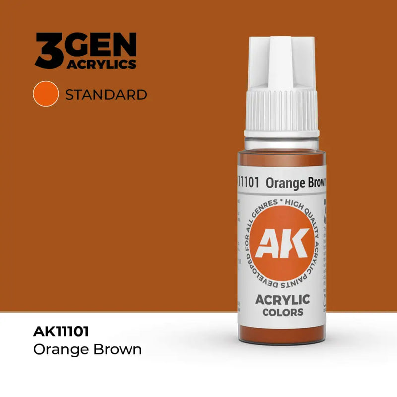 AK Interactive: 3G Acrylic Orange Brown 17ml - AK Interactive