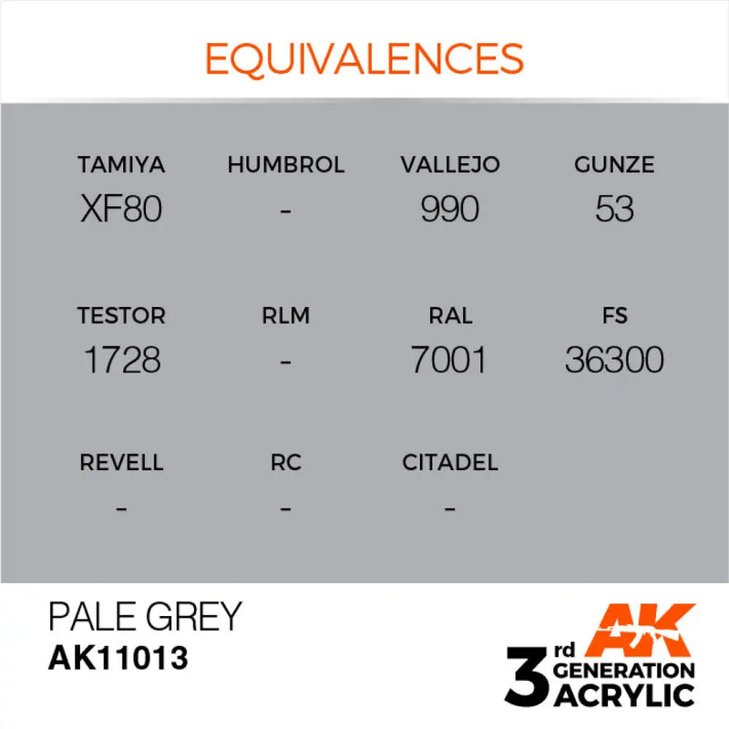 AK Interactive: 3G Acrylic Pale Grey 17ml - AK Interactive