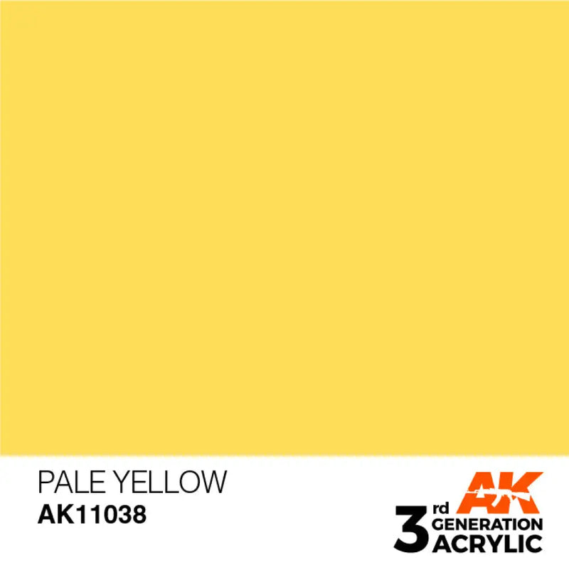 AK Interactive: 3G Acrylic Pale Yellow 17ml - AK Interactive