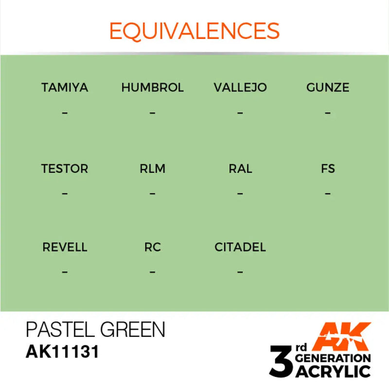 AK Interactive: 3G Acrylic Pastel Green 17ml - AK Interactive