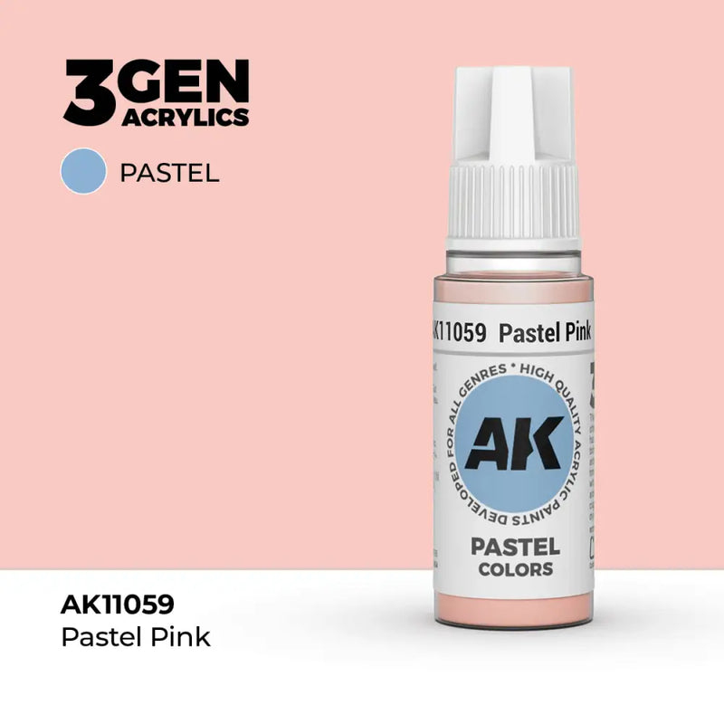 AK Interactive: 3G Acrylic Pastel Pink 17ml - AK Interactive
