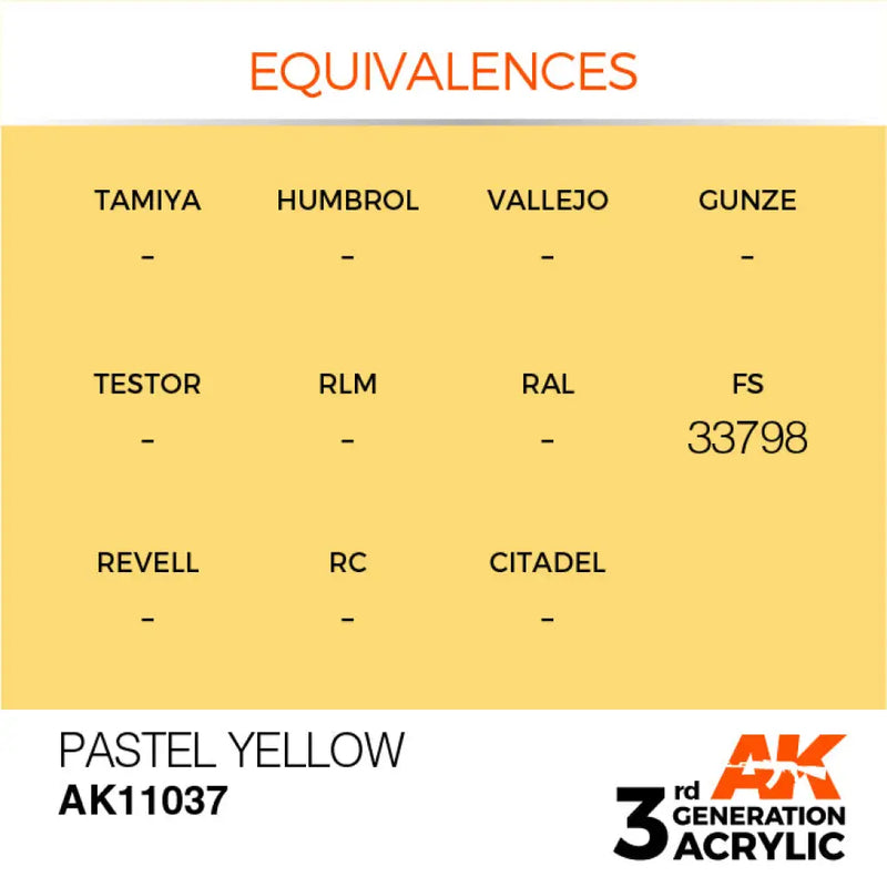 AK Interactive: 3G Acrylic Pastel Yellow 17ml (Preorder) - Vallejo