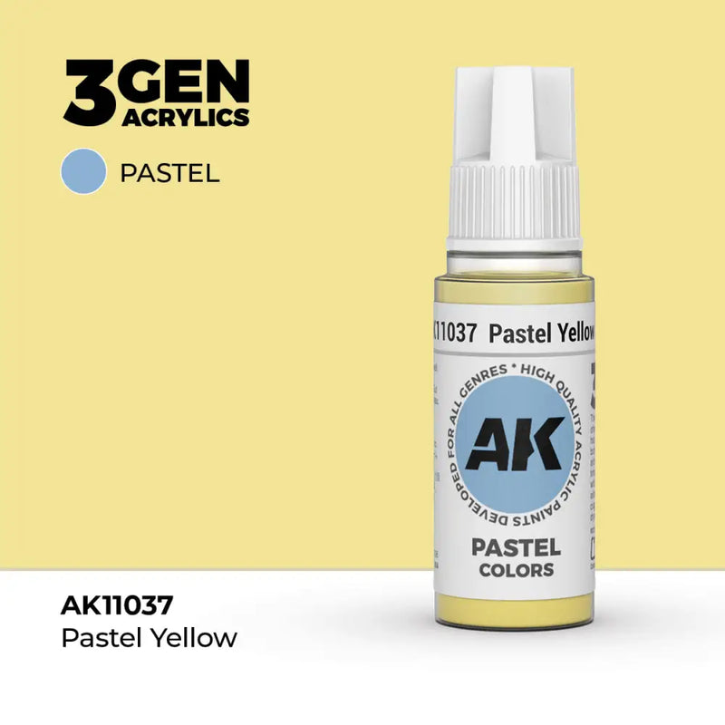 AK Interactive: 3G Acrylic Pastel Yellow 17ml (Preorder) - Vallejo