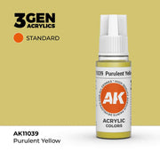 AK Interactive: 3G Acrylic Purulent Yellow 17ml - AK Interactive