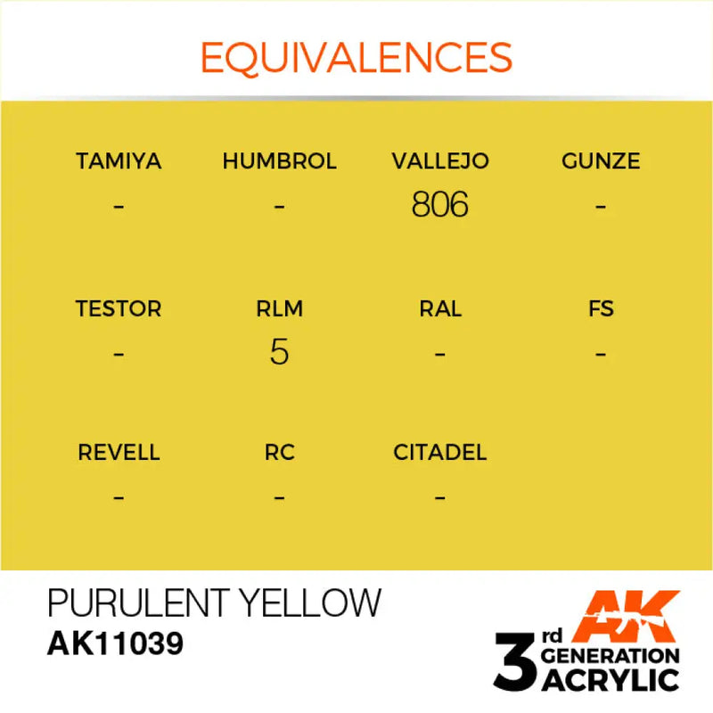 AK Interactive: 3G Acrylic Purulent Yellow 17ml - AK Interactive