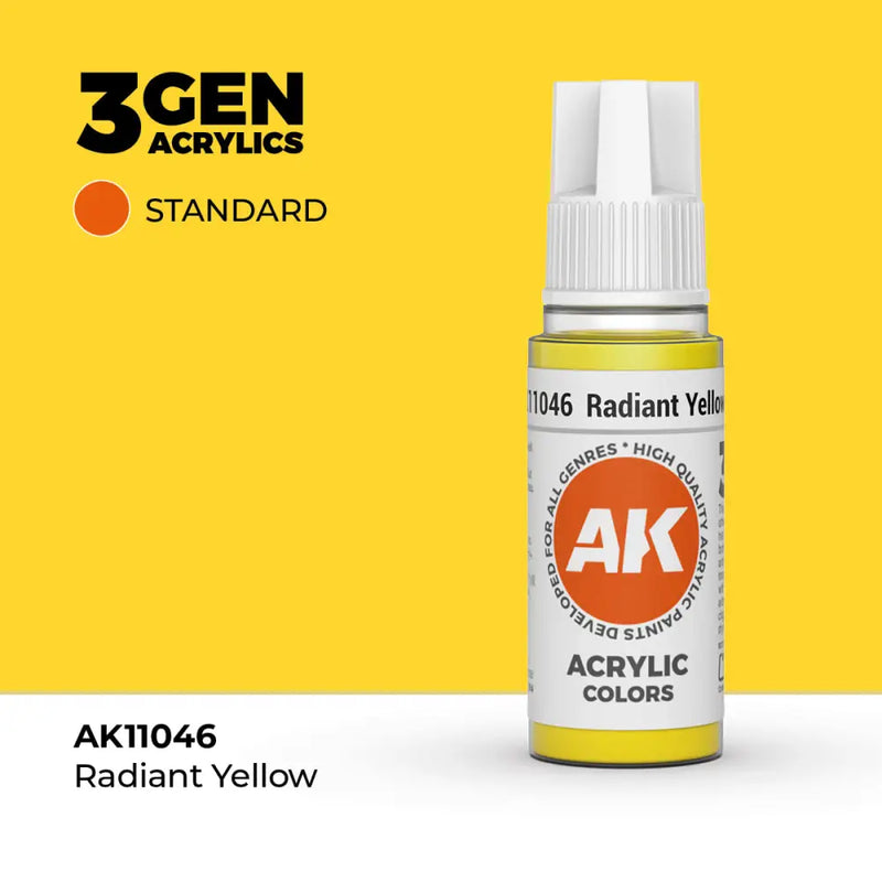 AK Interactive: 3G Acrylic Radiant Yellow 17ml - AK Interactive