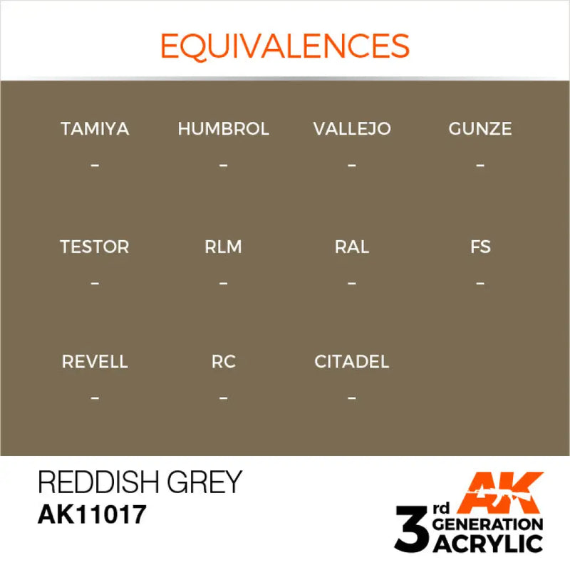 AK Interactive: 3G Acrylic Reddish Grey 17ml - AK Interactive