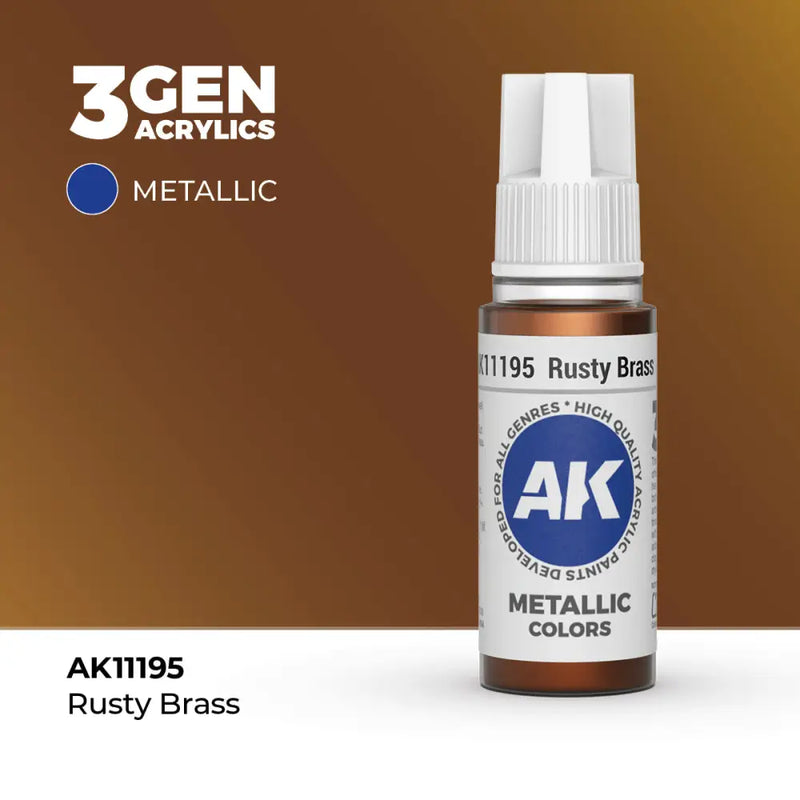 AK Interactive: 3G Acrylic Rusty Brass 17ml - AK Interactive