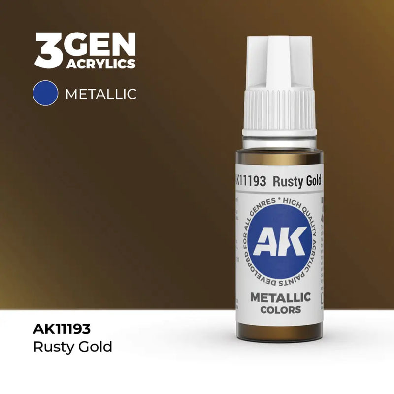AK Interactive: 3G Acrylic Rusty Gold 17ml - AK Interactive