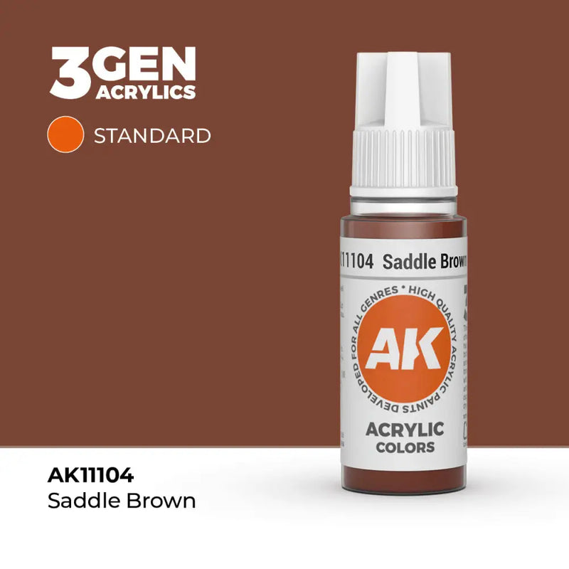 AK Interactive: 3G Acrylic Saddle Brown 17ml - AK Interactive