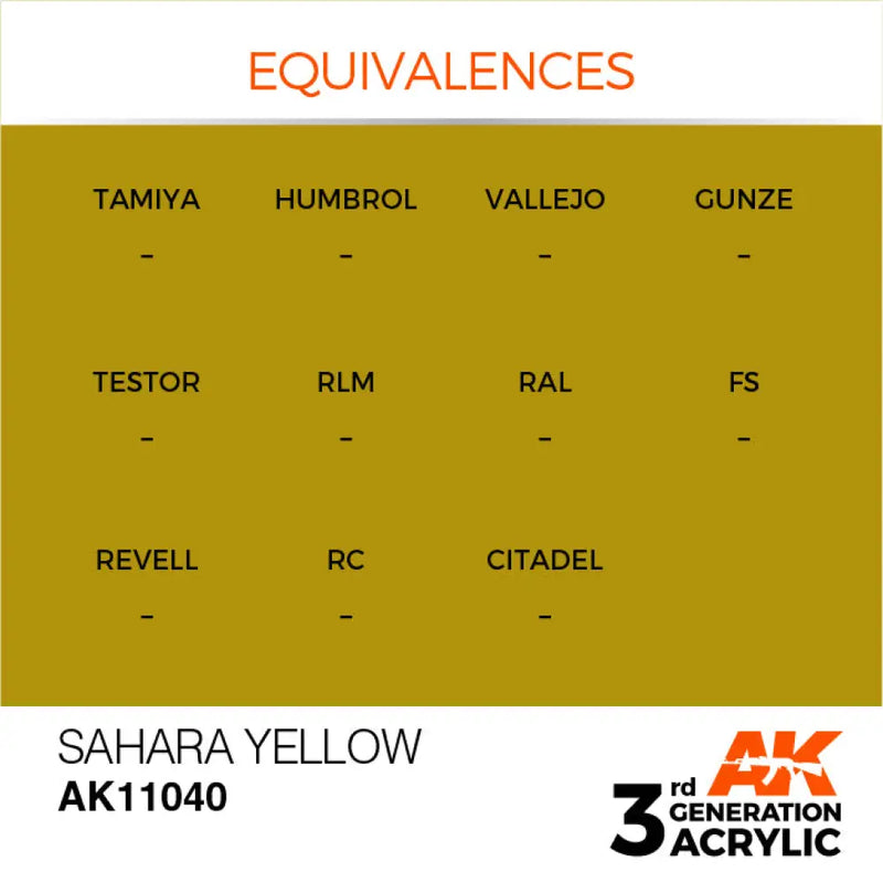 AK Interactive: 3G Acrylic Sahara Yellow 17ml - AK Interactive