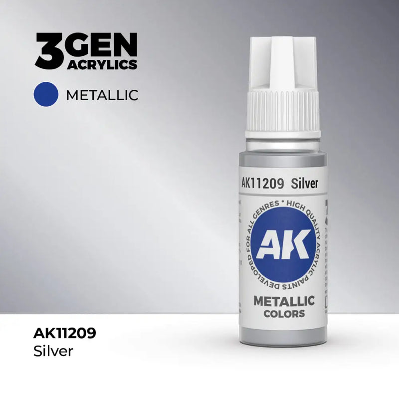 AK Interactive: 3G Acrylic Silver 17ml - AK Interactive