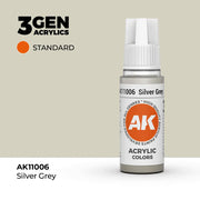 AK Interactive: 3G Acrylic Silver Grey 17ml - AK Interactive