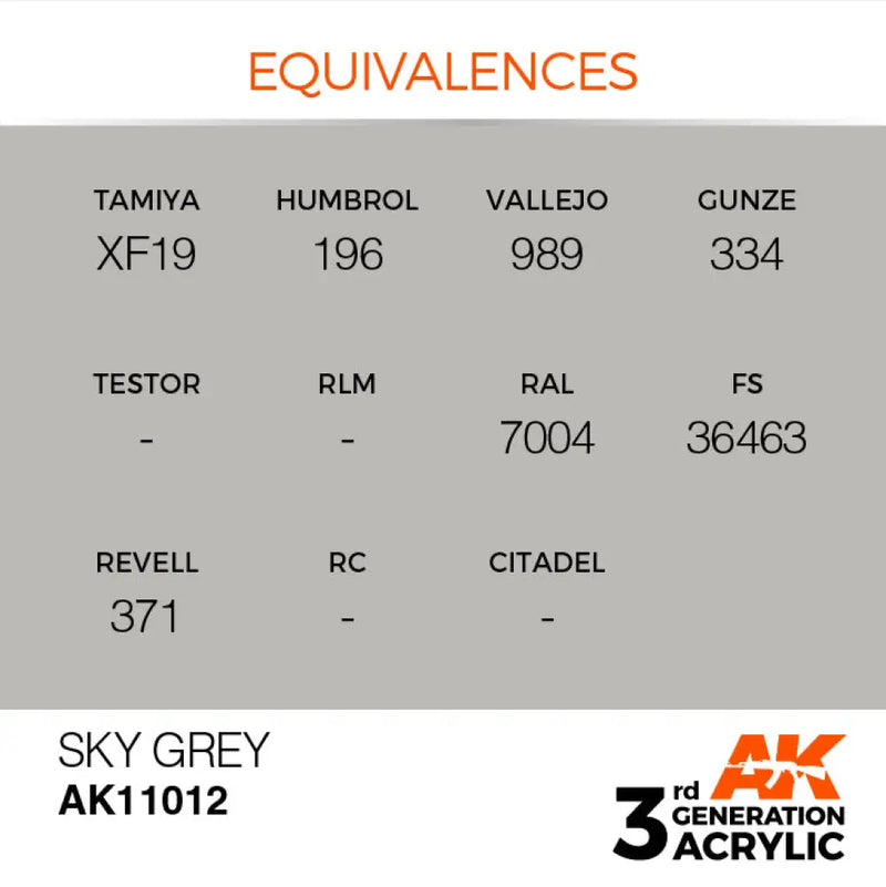 AK Interactive: 3G Acrylic Sky Grey 17ml - AK Interactive