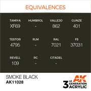 AK Interactive: 3G Acrylic Smoke Black 17ml - AK Interactive