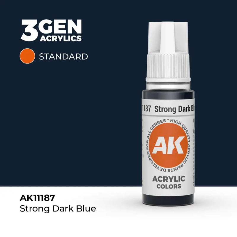 AK Interactive: 3G Acrylic Strong Dark Blue 17ml - AK Interactive