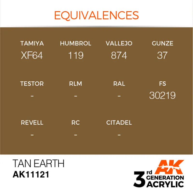 AK Interactive: 3G Acrylic Tan Earth 17ml - AK Interactive