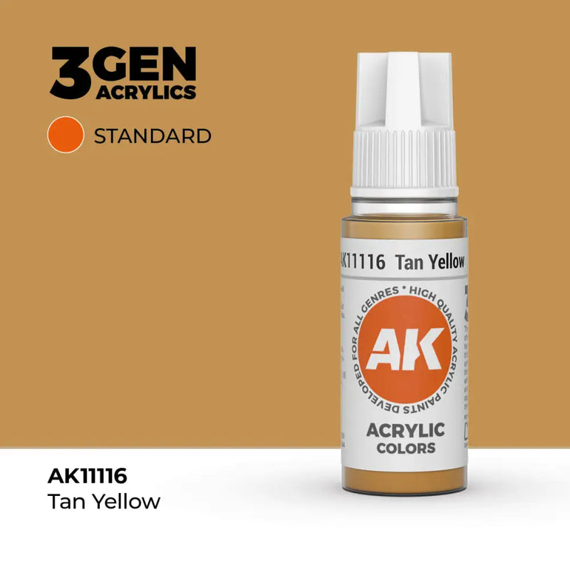 AK Interactive: 3G Acrylic Tan Yellow 17ml - AK Interactive