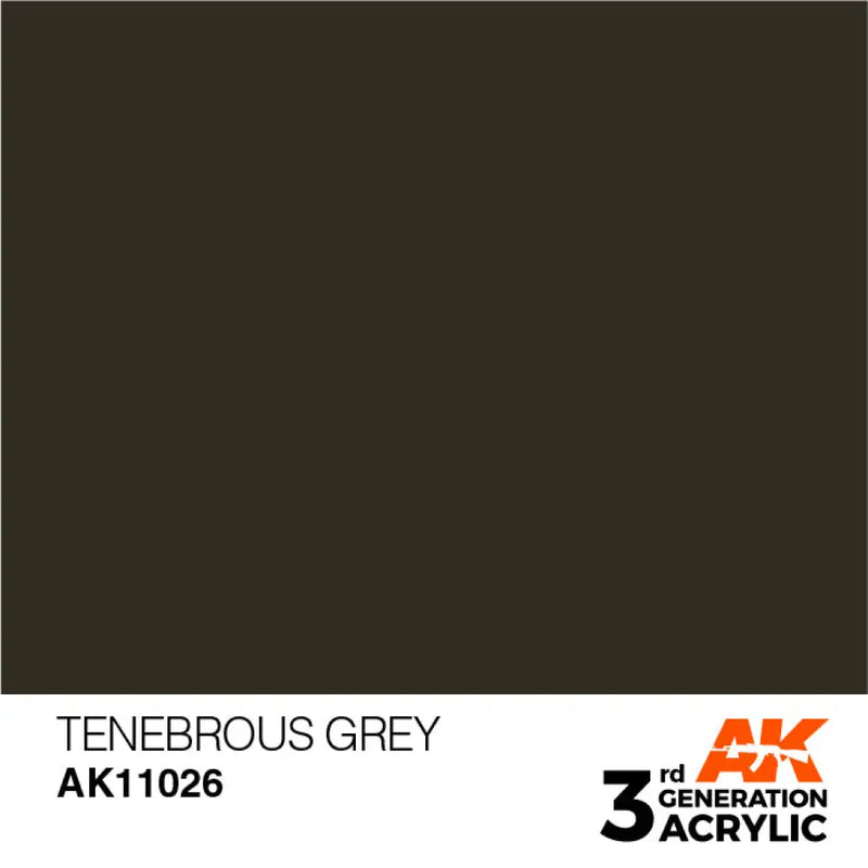 AK Interactive: 3G Acrylic Tenebrous Grey 17ml - AK Interactive