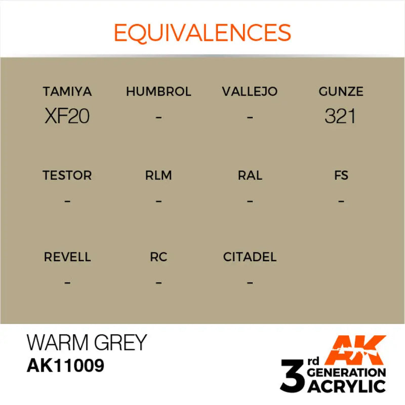 AK Interactive: 3G Acrylic Warm Grey 17ml - AK Interactive