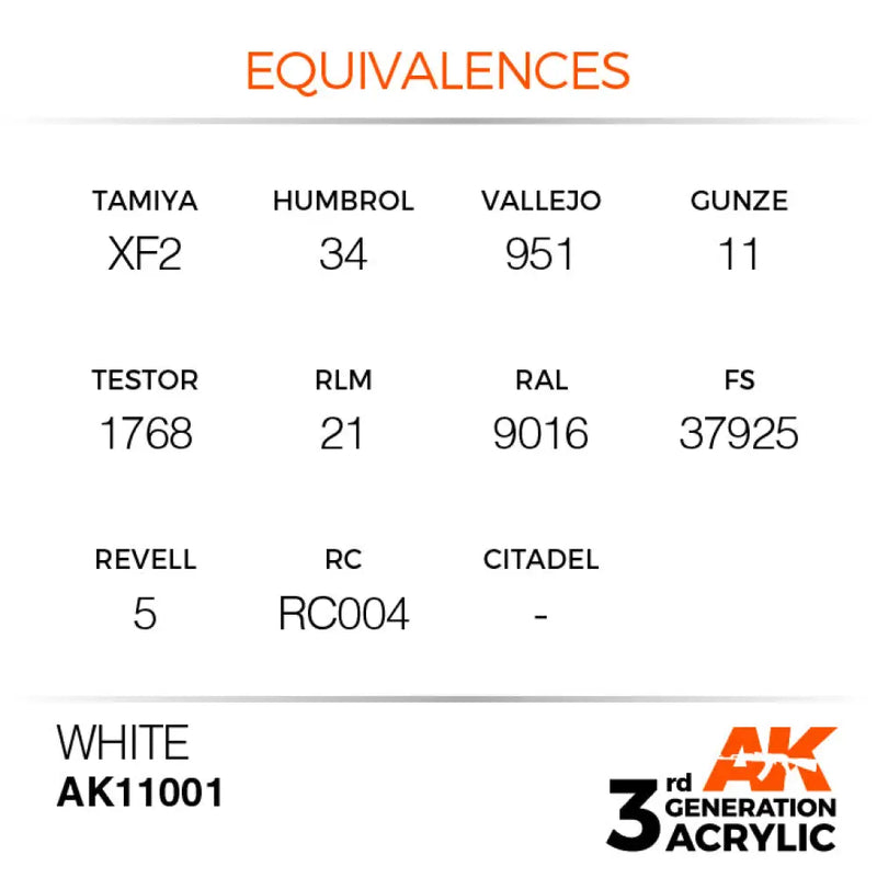 AK Interactive: 3G Acrylic White 17ml - AK Interactive