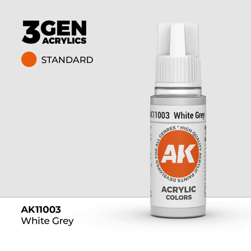 AK Interactive: 3G Acrylic White Grey 17ml - AK Interactive