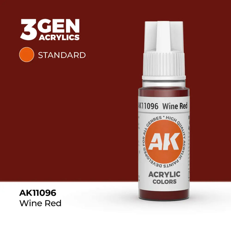 AK Interactive: 3G Acrylic Wine Red 17ml - AK Interactive