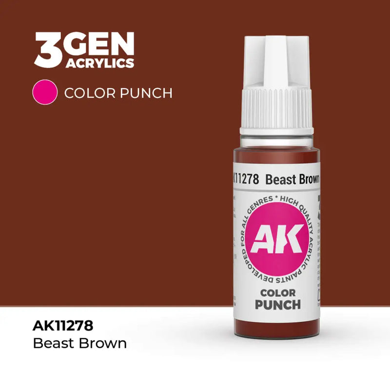 AK Interactive: Beast Brown Color Punch 17ml - AK Interactive