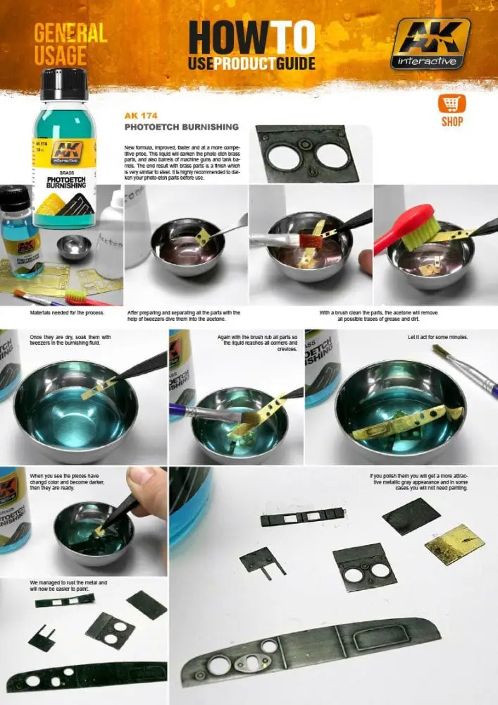 AK Interactive: Brass Photoetch Burnishing Liquid - AK Interactive
