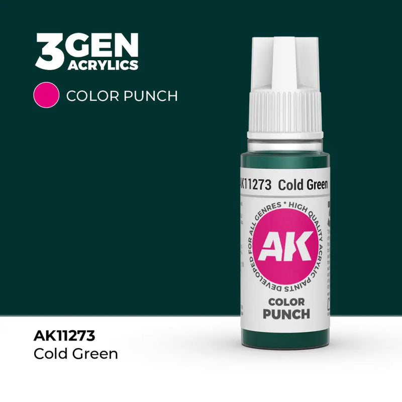 AK Interactive: Cold Green Color Punch 17ml - AK Interactive