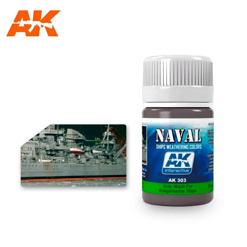 AK Interactive: Grey Wash For Kriegsmarine Ships 35ml - AK Interactive