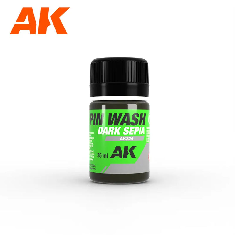 AK Interactive: Pin Wash Dark Sepia 35ml - AK Interactive