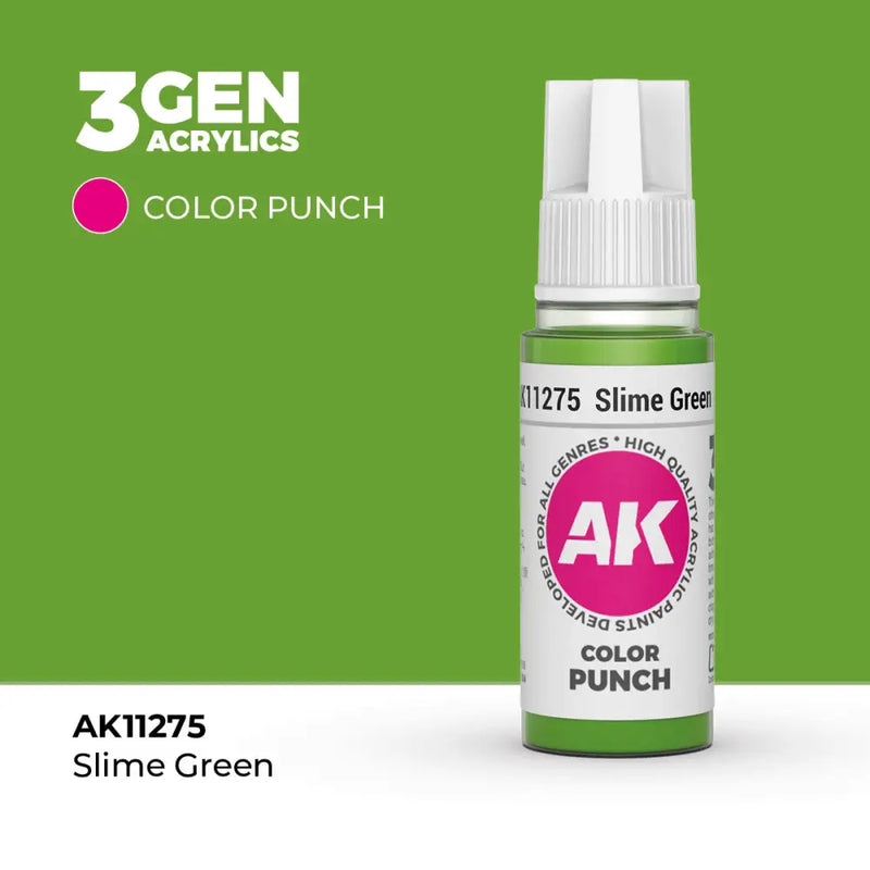 AK Interactive: Slime Green Color Punch 17ml - AK Interactive