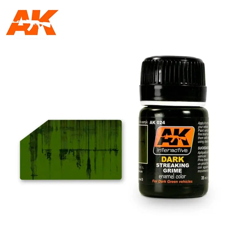 AK Interactive: Streaking Grime For Dark Vehicles 35ml - AK Interactive
