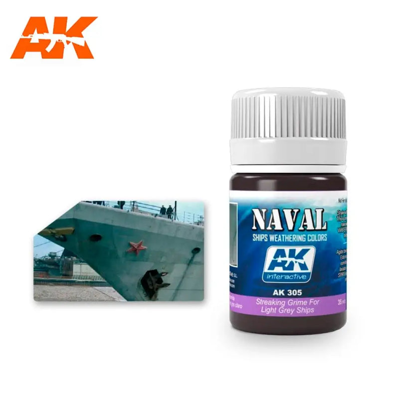 AK Interactive: Streaking Grime For Light Grey Ships 35ml - AK Interactive