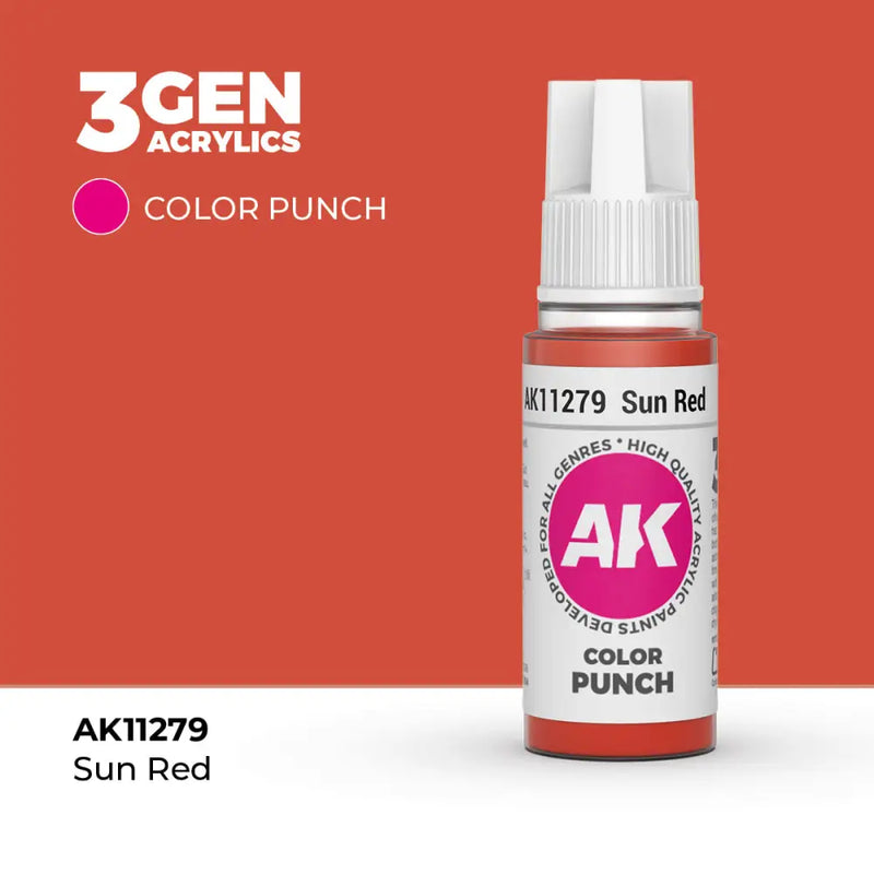 AK Interactive: Sun Red Color Punch 17ml - AK Interactive
