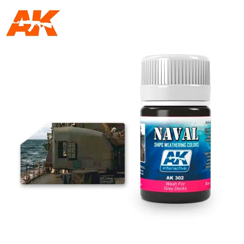 AK Interactive: Wash For Grey Decks 35ml - AK Interactive