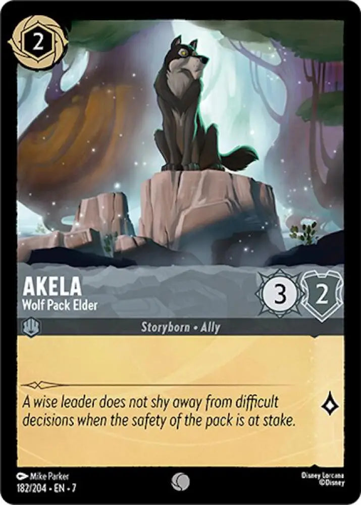 Akela - Wolf Pack Elder (182/204) [Archazia’s Island] - Lorcana Single