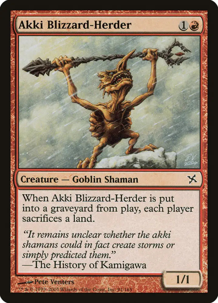 Akki Blizzard-Herder [Betrayers of Kamigawa] - MTG Single