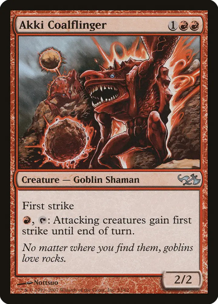 Akki Coalflinger [Duel Decks: Elves vs. Goblins] - MTG Single