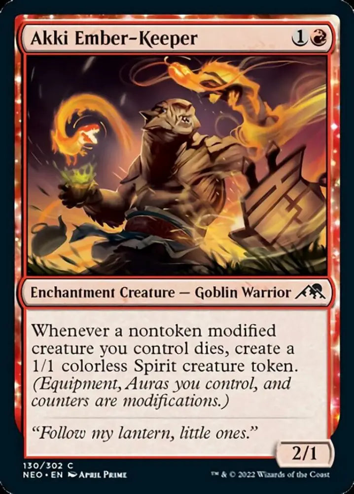 Akki Ember-Keeper [Kamigawa: Neon Dynasty] - MTG Single