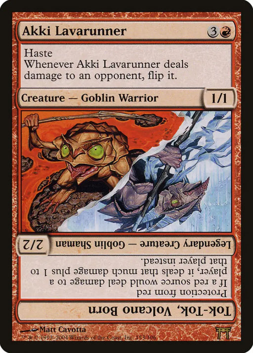 Akki Lavarunner // Tok-Tok Volcano Born [Champions of Kamigawa] - MTG Single
